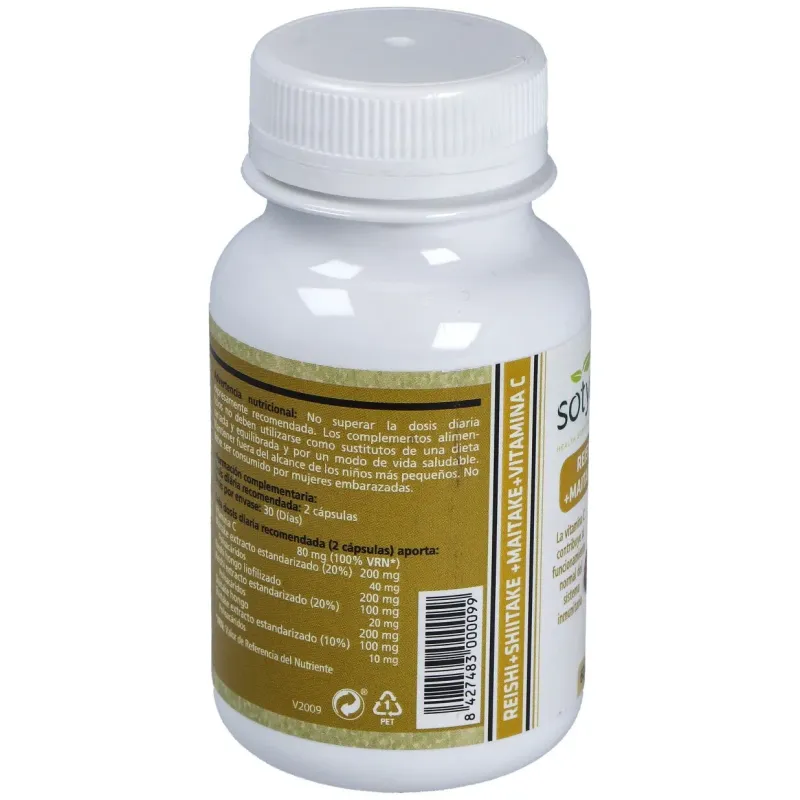 Sotya reishi maitake y shiitake 60cáps | Farmacia Barata