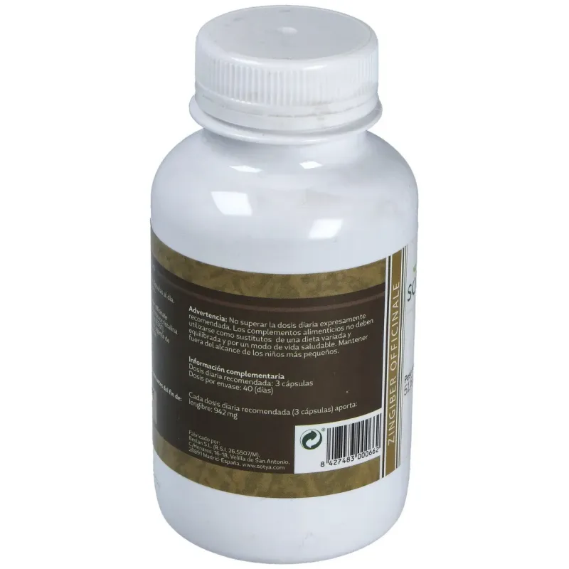 Sotya jengibre 430mg 120caps | Farmacia Barata