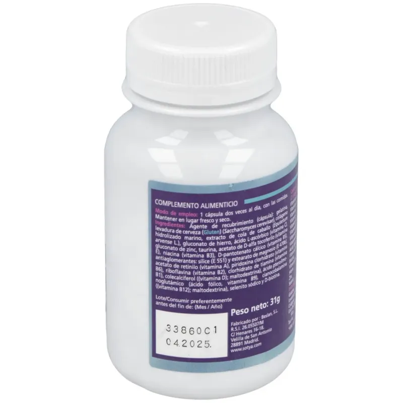 Sotya piel_ pelo y uñas 522mg 60cáps | Farmacia Barata Sotya piel_ pelo y uñas 522mg 60cáps | Farmacia Barata