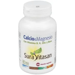 Sura vitasan calcio y magnesio + d + k + zinc + boro 100cáps | Farmacia Barata