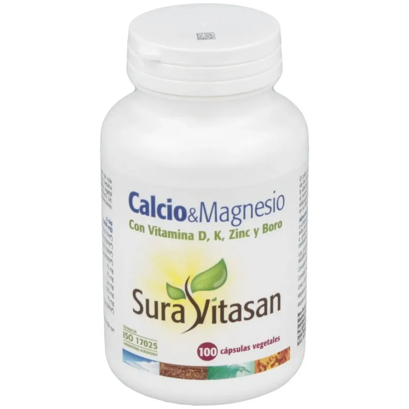 Sura vitasan calcio y magnesio + d + k + zinc + boro 100cáps | Farmacia Barata