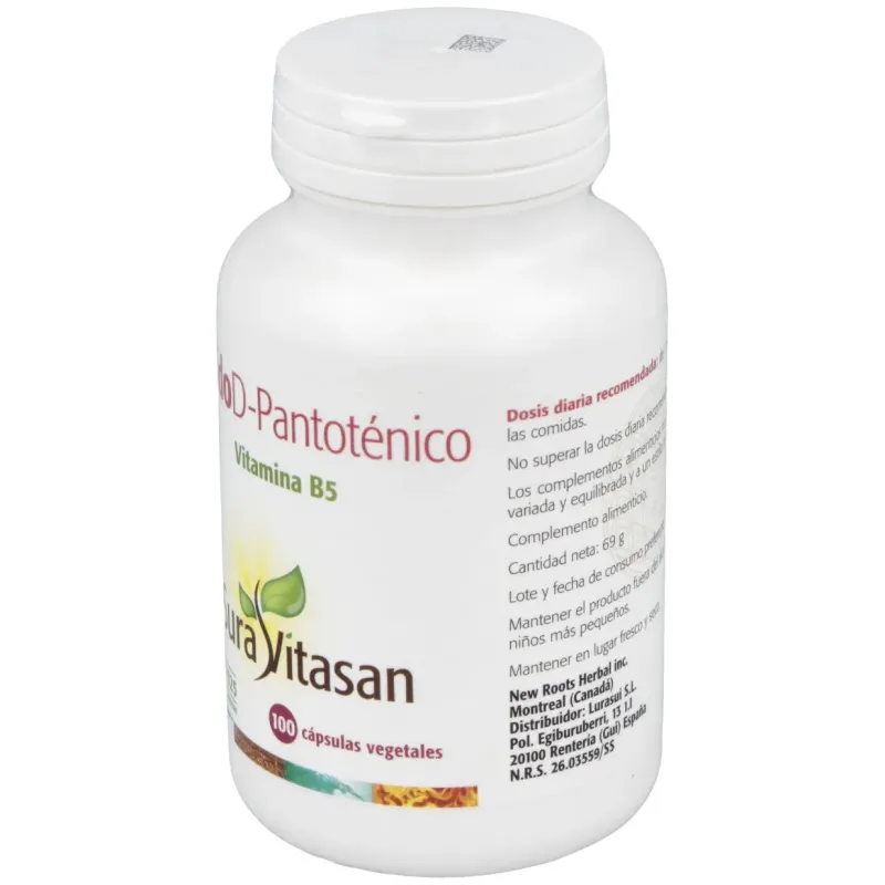 Sura vitasan acido pantotenico 500mg 100caps | Farmacia Barata