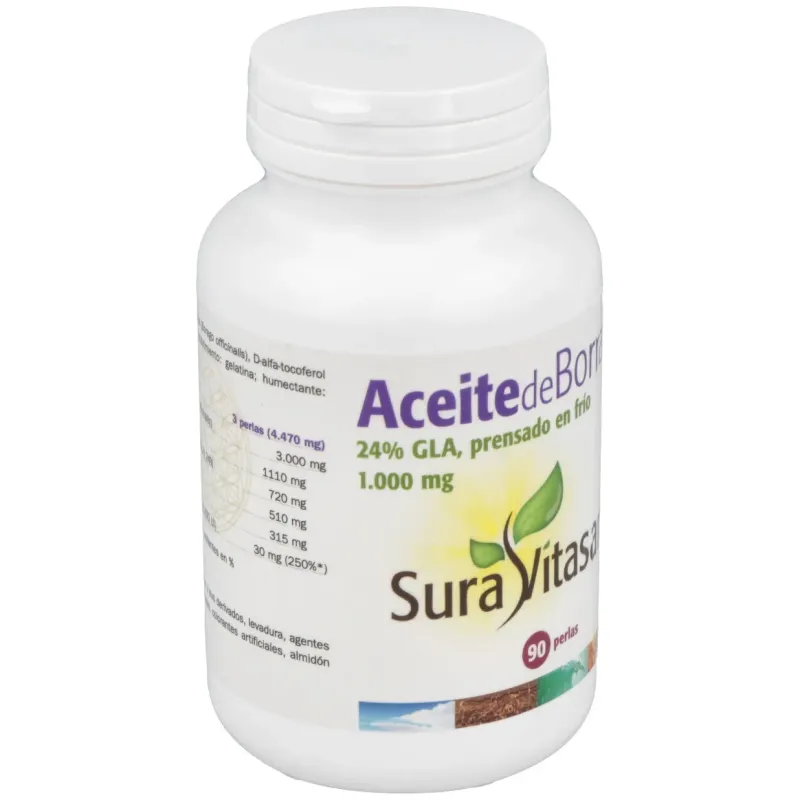 Aceite de borraja 1200mg. 90perlas | Farmacia Barata