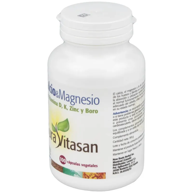 Sura vitasan calcio y magnesio + d + k + zinc + boro 100cáps | Farmacia Barata