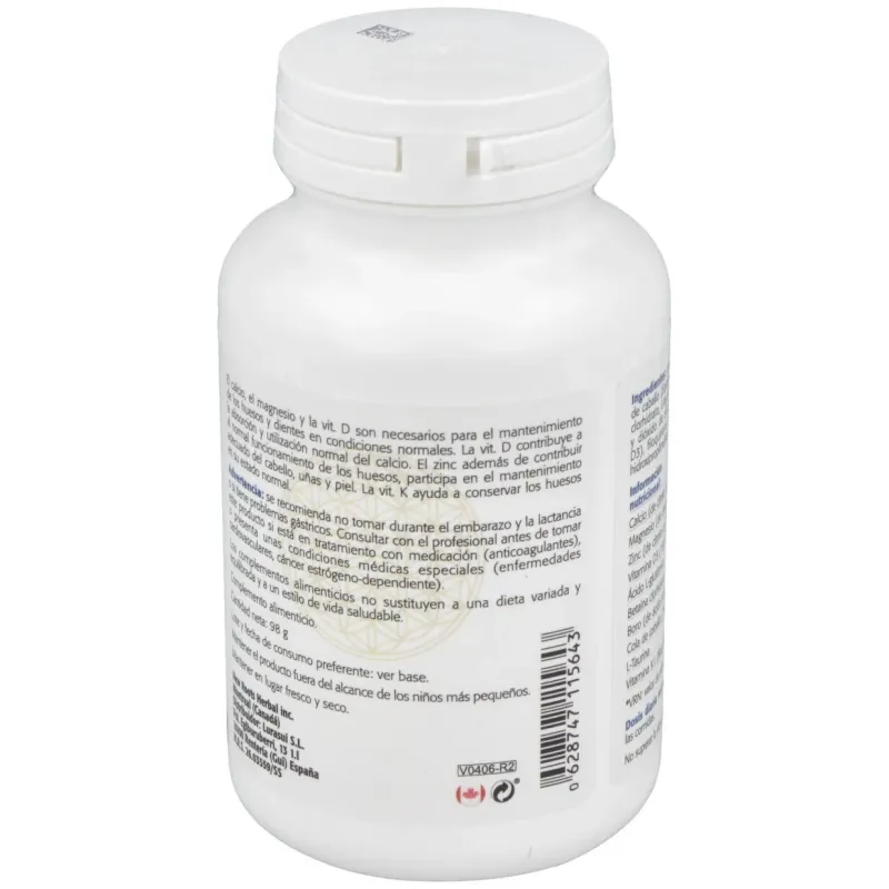 Sura vitasan calcio y magnesio + d + k + zinc + boro 100cáps | Farmacia Barata