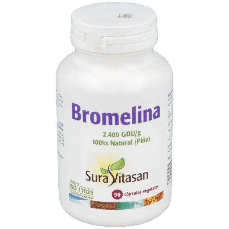 Sura vitasan bromelina 2.400 500 mg. 90 cápsulas | Farmacia Barata