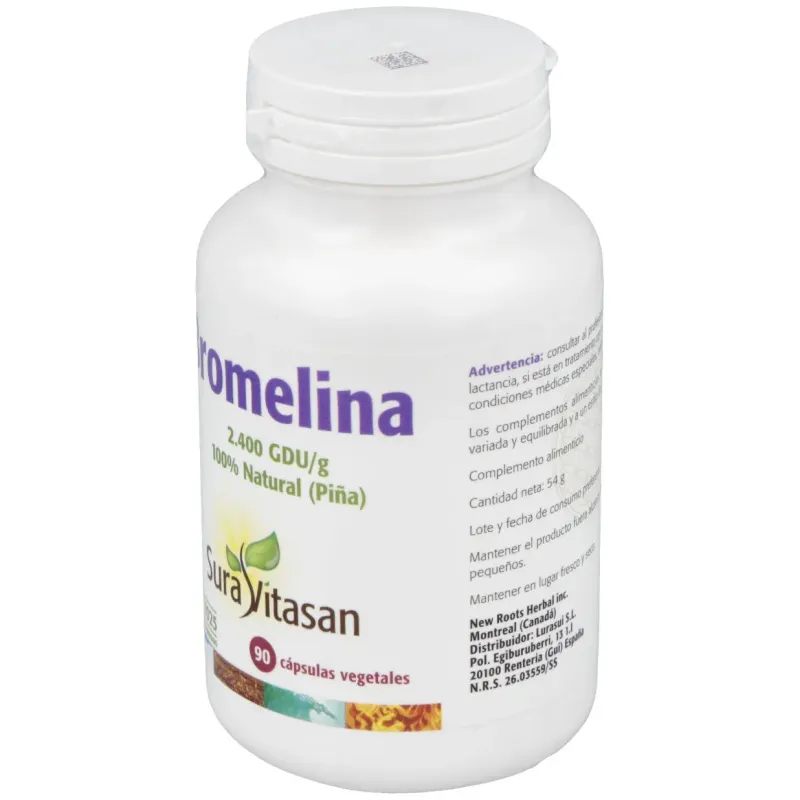 Sura vitasan bromelina 2.400 500 mg. 90 cápsulas | Farmacia Barata