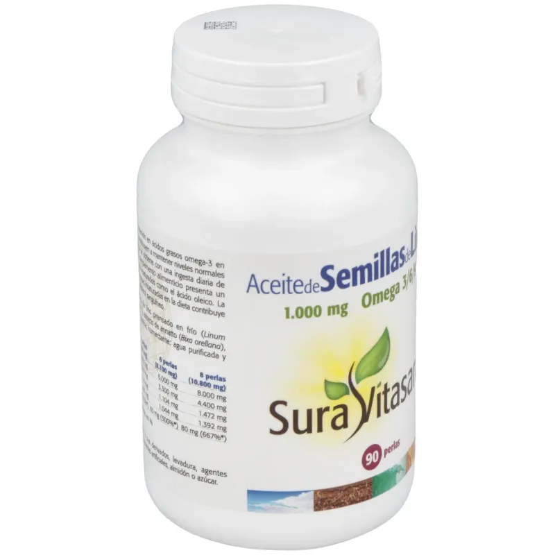 Sura vitasan aceite de semillas de lino 90 perlas | Farmacia Barata