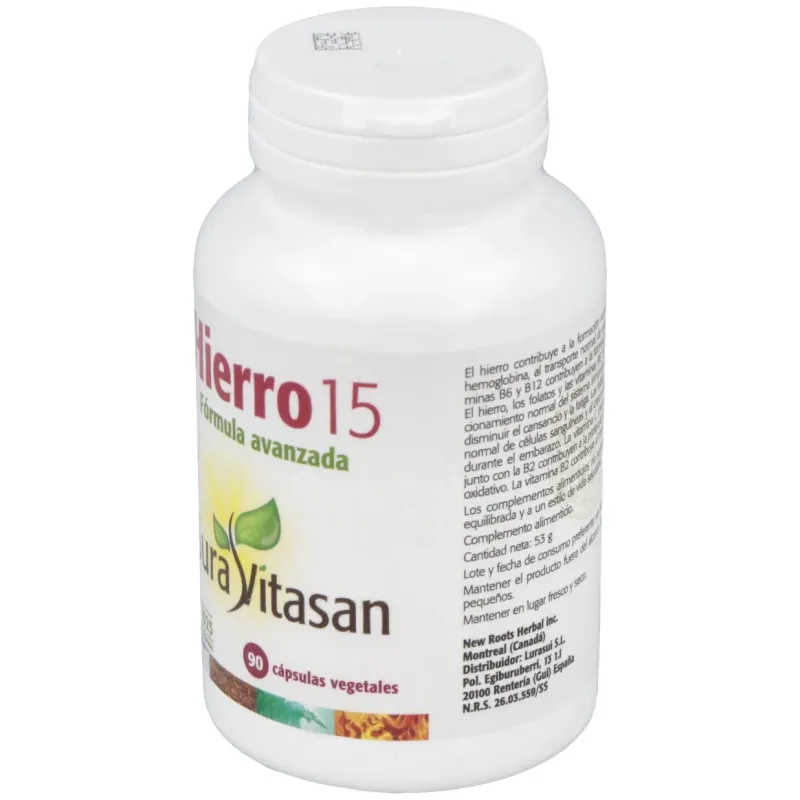 Sura vitasan hierro 15 90caps | Farmacia Barata