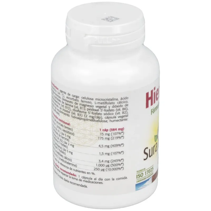 Sura vitasan hierro 15 90caps | Farmacia Barata