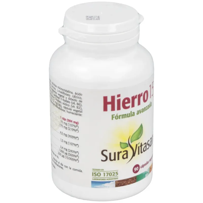 Sura vitasan hierro 15 90caps | Farmacia Barata