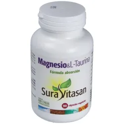 Sura vitasan magnesio y l-taurina 90 cápsulas | Farmacia Barata