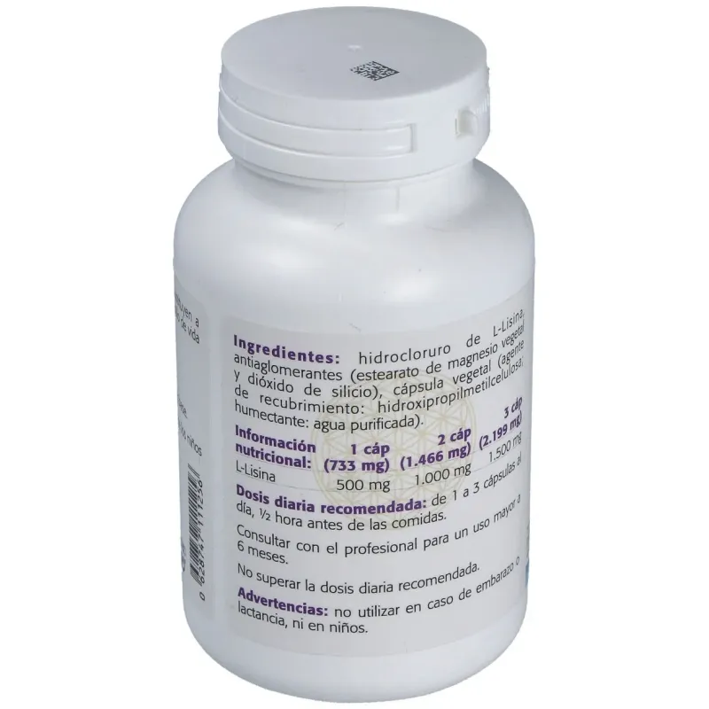 L-lisina 500mg. 100cap. | Farmacia Barata