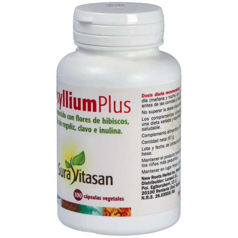 Psyllium plus enriquecido con f.o.s 100cap. | Farmacia Barata