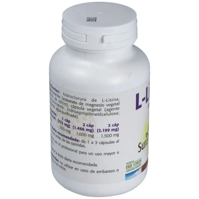 L-lisina 500mg. 100cap. | Farmacia Barata