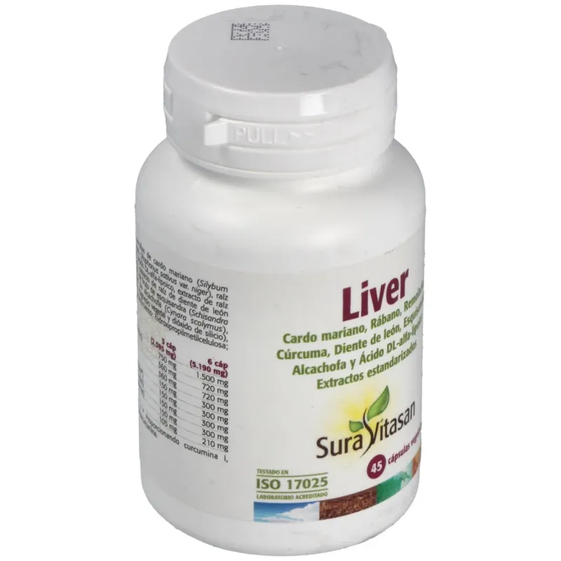 Sura vitasan liver 45 cápsulas | Farmacia Barata