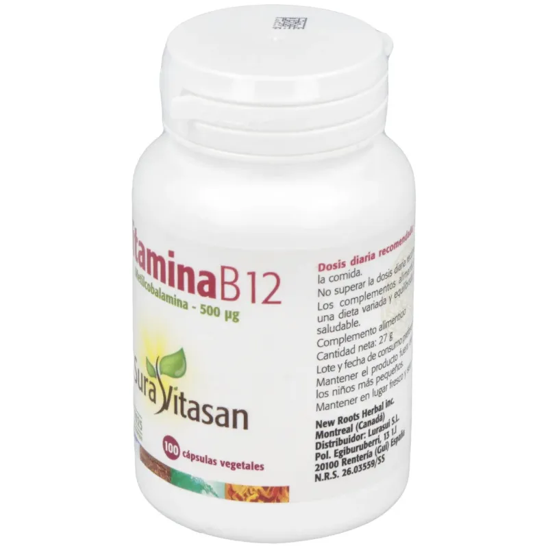 Vitamina b12 (metilcobalamina) 500mcg. 100cap. | Farmacia Barata