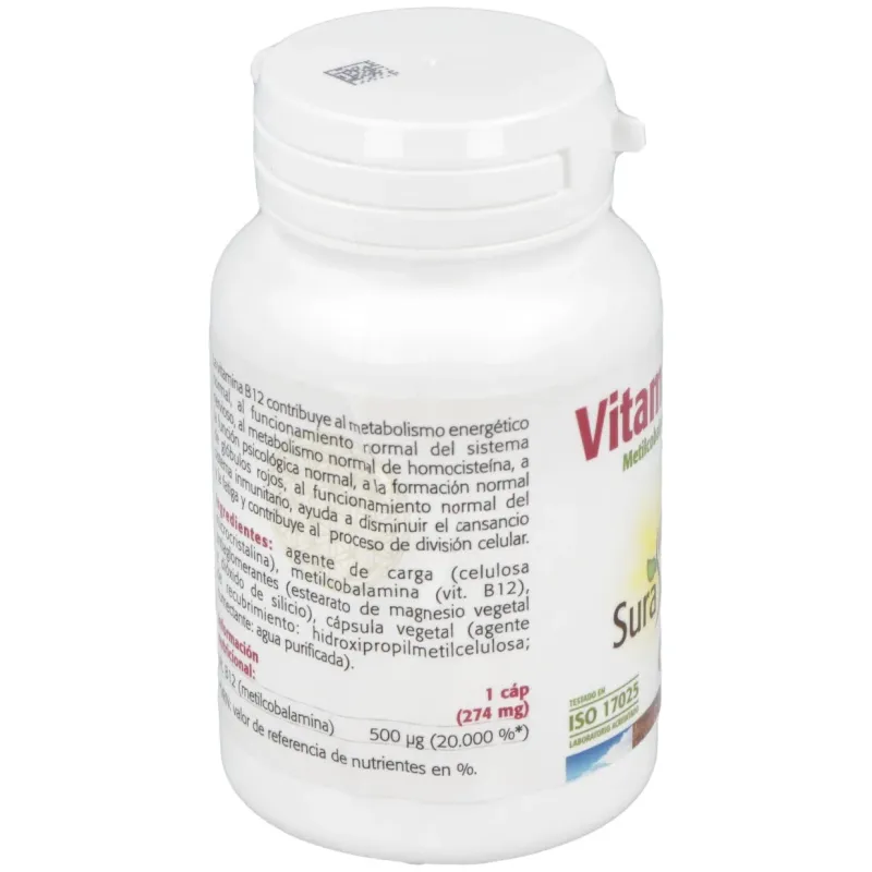 Vitamina b12 (metilcobalamina) 500mcg. 100cap. | Farmacia Barata