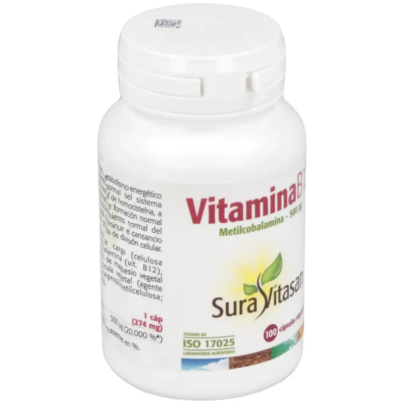 Vitamina b12 (metilcobalamina) 500mcg. 100cap. | Farmacia Barata