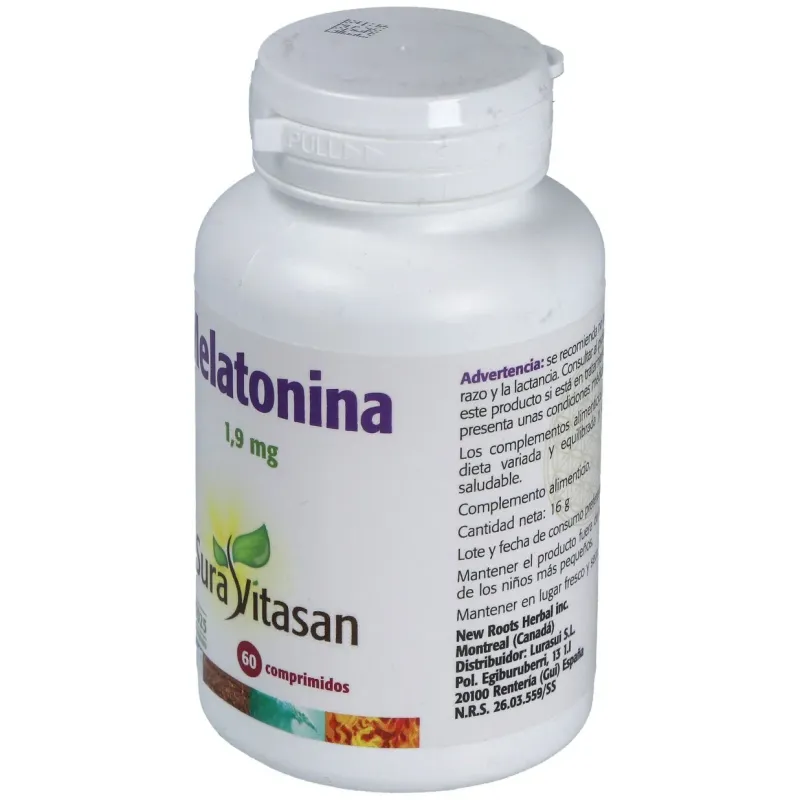 Sura vitasan melatonina 1_9mg 60comp | Farmacia Barata