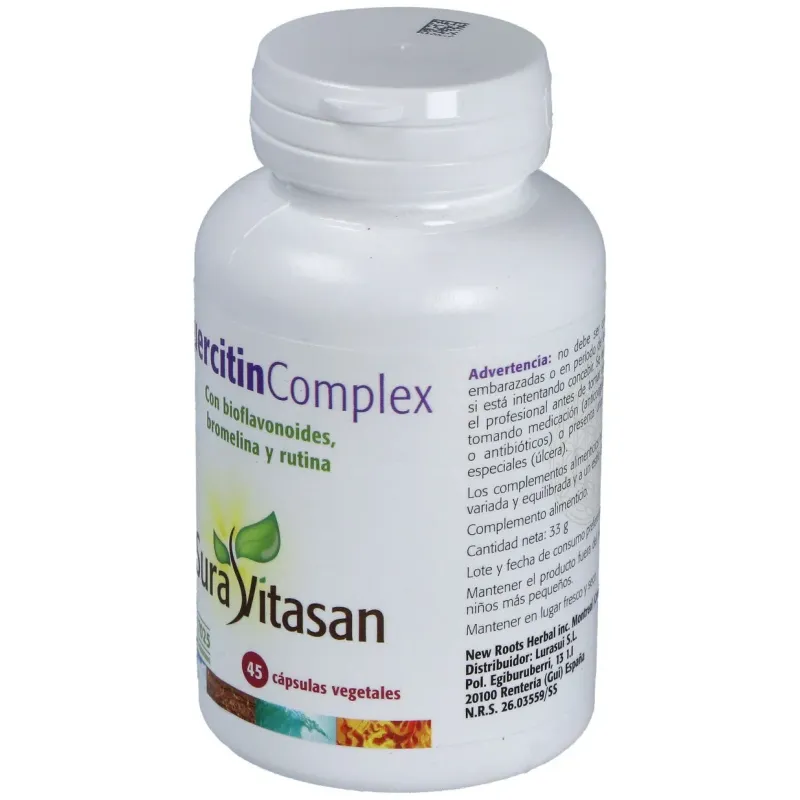 Sura vitasan quercitina 600 mg 45 cápsulas | Farmacia Barata