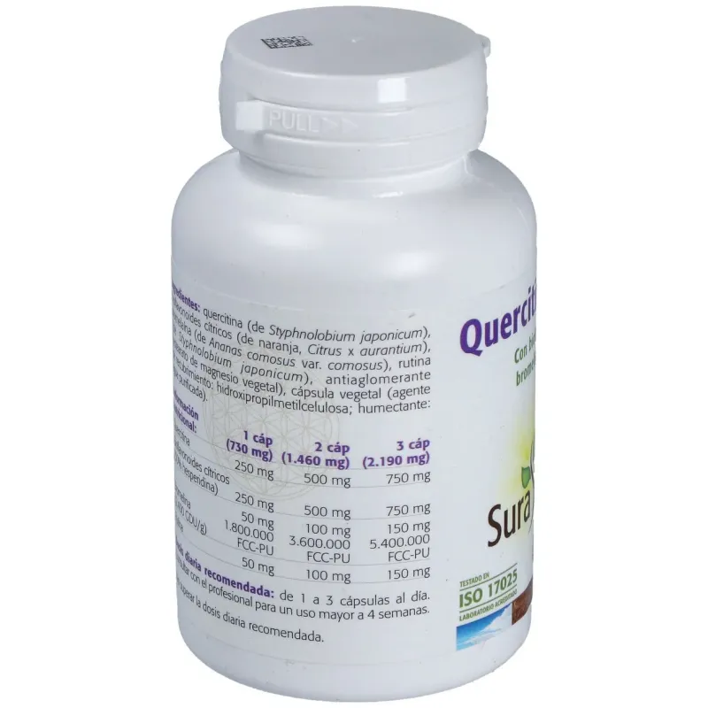 Sura vitasan quercitina 600 mg 45 cápsulas | Farmacia Barata