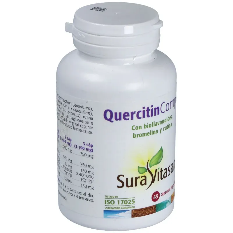 Sura vitasan quercitina 600 mg 45 cápsulas | Farmacia Barata