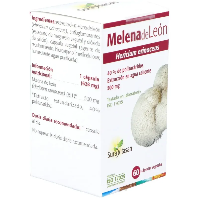 Sura vitasan melena de león 60 cápsulas | Farmacia Barata Sura vitasan melena de león 60 cápsulas | Farmacia Barata