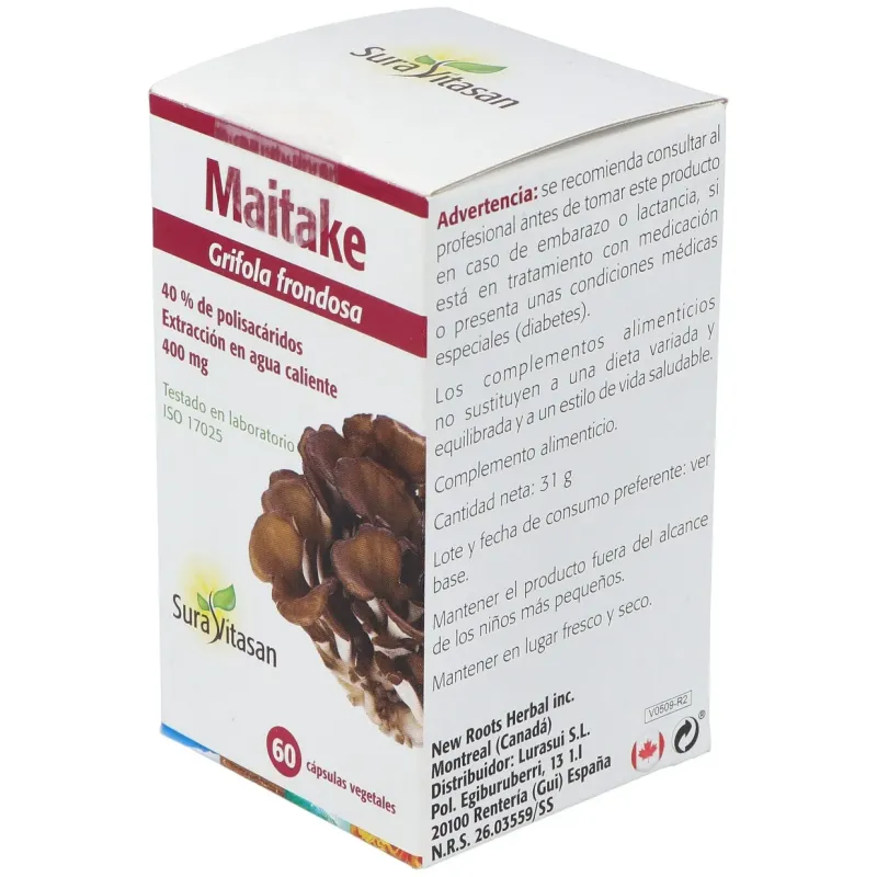 Sura vitasan maitake 60caps | Farmacia Barata