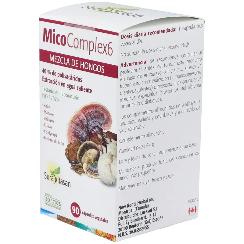 Sura vitasan mico complex 6 90 cápsulas | Farmacia Barata