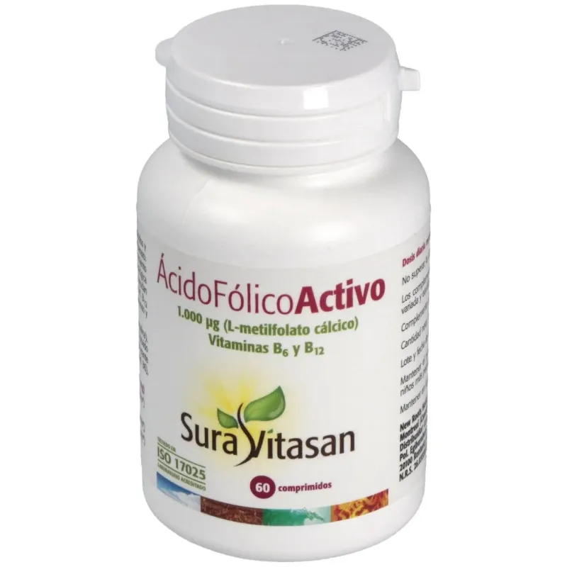 Sura vitasan ácido fólico activo 60caps | Farmacia Barata Sura vitasan ácido fólico activo 60caps | Farmacia Barata