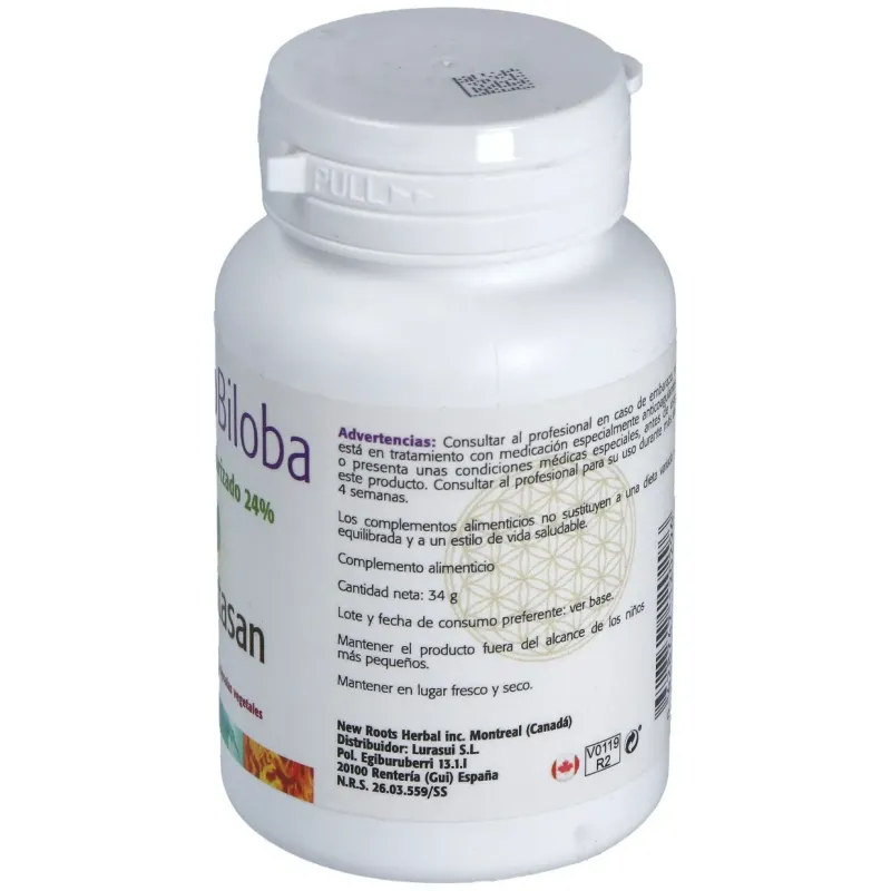 Ginkgo biloba estandarizado al 24% 60cap. | Farmacia Barata