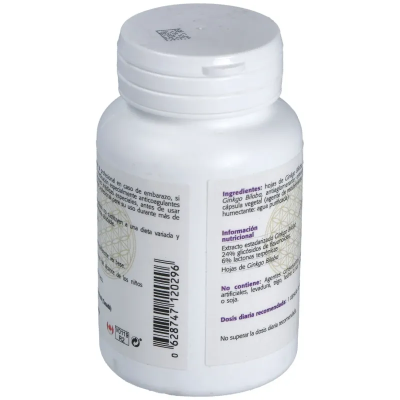 Ginkgo biloba estandarizado al 24% 60cap. | Farmacia Barata