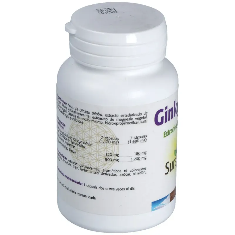 Ginkgo biloba estandarizado al 24% 60cap. | Farmacia Barata