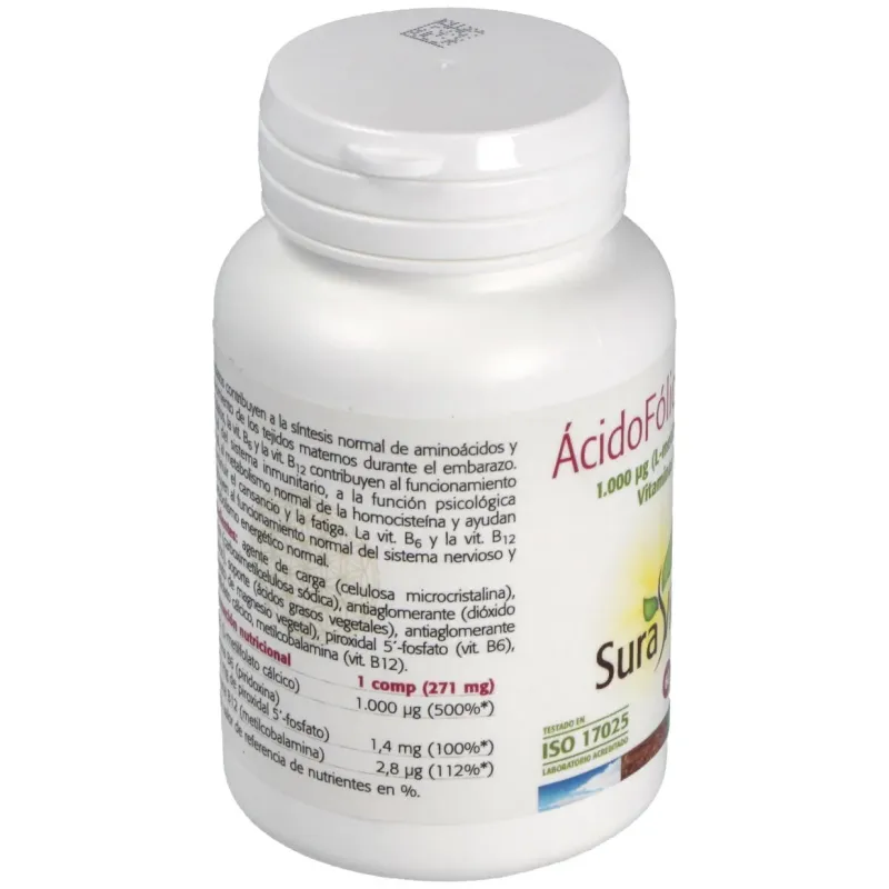 Sura vitasan ácido fólico activo 60caps | Farmacia Barata Sura vitasan ácido fólico activo 60caps | Farmacia Barata