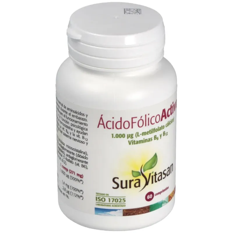 Sura vitasan ácido fólico activo 60caps | Farmacia Barata Sura vitasan ácido fólico activo 60caps | Farmacia Barata