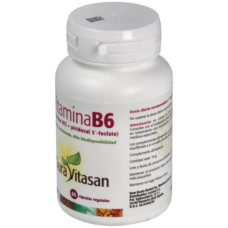 Sura vitasan vitamina b6 60caps | Farmacia Barata