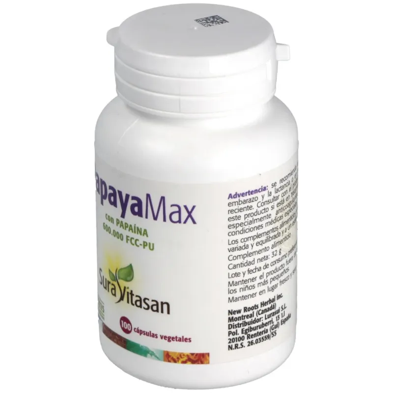 Sura vitasan papaya max 100caps | Farmacia Barata