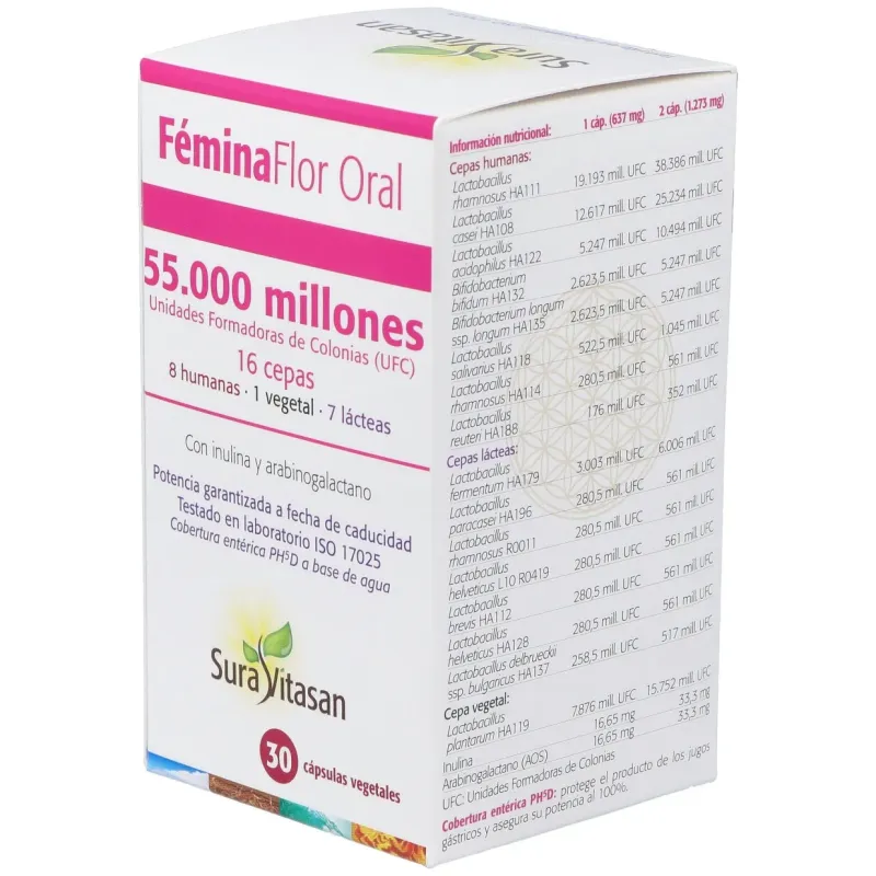 Sura vitasan femina flor oral 30caps | Farmacia Barata