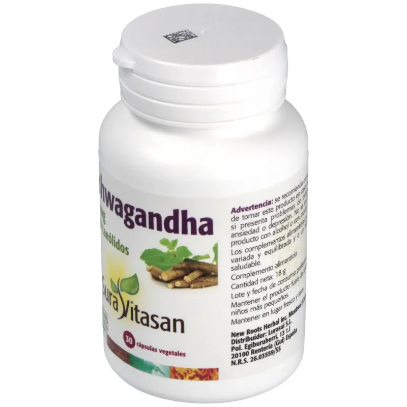 Sura vitasan ashwagandha 500mg 30caps | Farmacia Barata