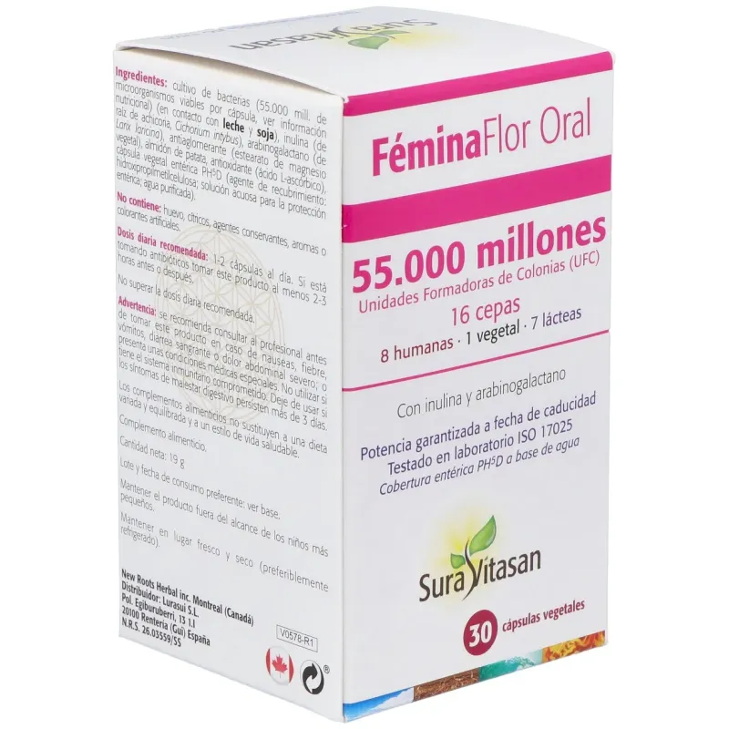 Sura vitasan femina flor oral 30caps | Farmacia Barata