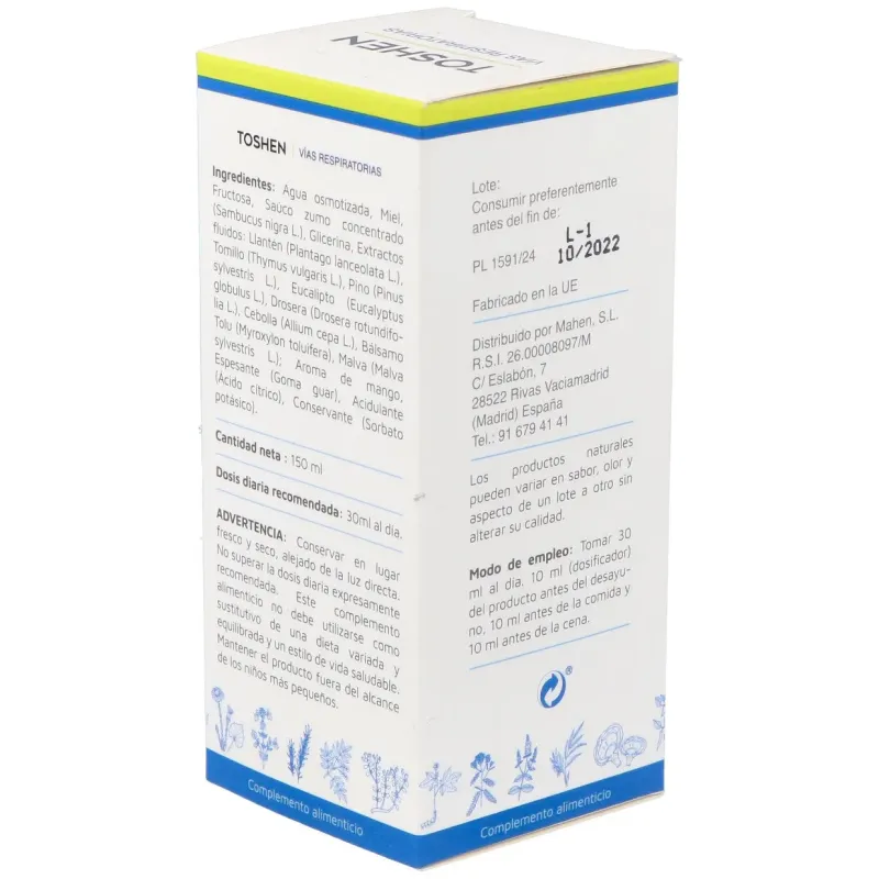 Mahen toshen jarabe 150ml | Farmacia Barata