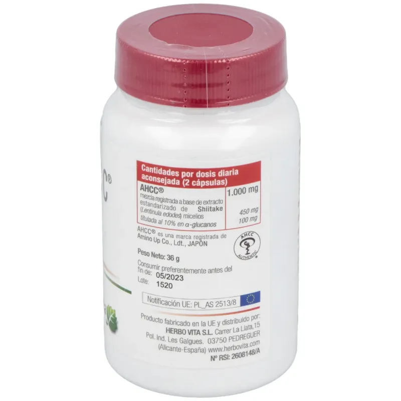 Herbovita ahcc 6ocaps | Farmacia Barata