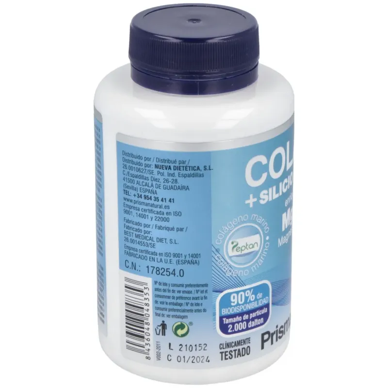 Prisma natural colágeno marino peptan + silicio orgánico 180comp | Farmacia Barata