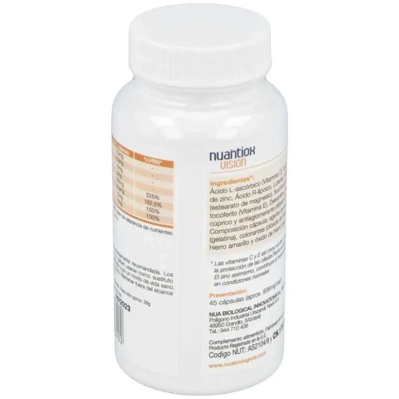 Nua biological innovations nuantiox visión 45caps | Farmacia Barata