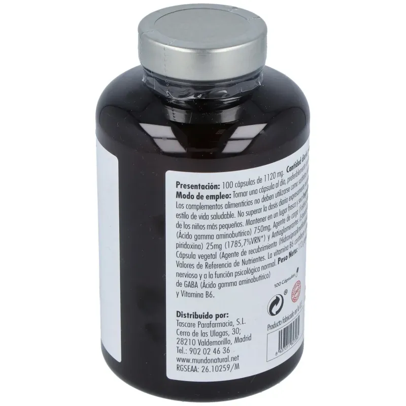 Mundo natural gabasor 750 mg con b6 100 cap | Farmacia Barata Mundo natural gabasor 750 mg con b6 100 cap | Farmacia Barata