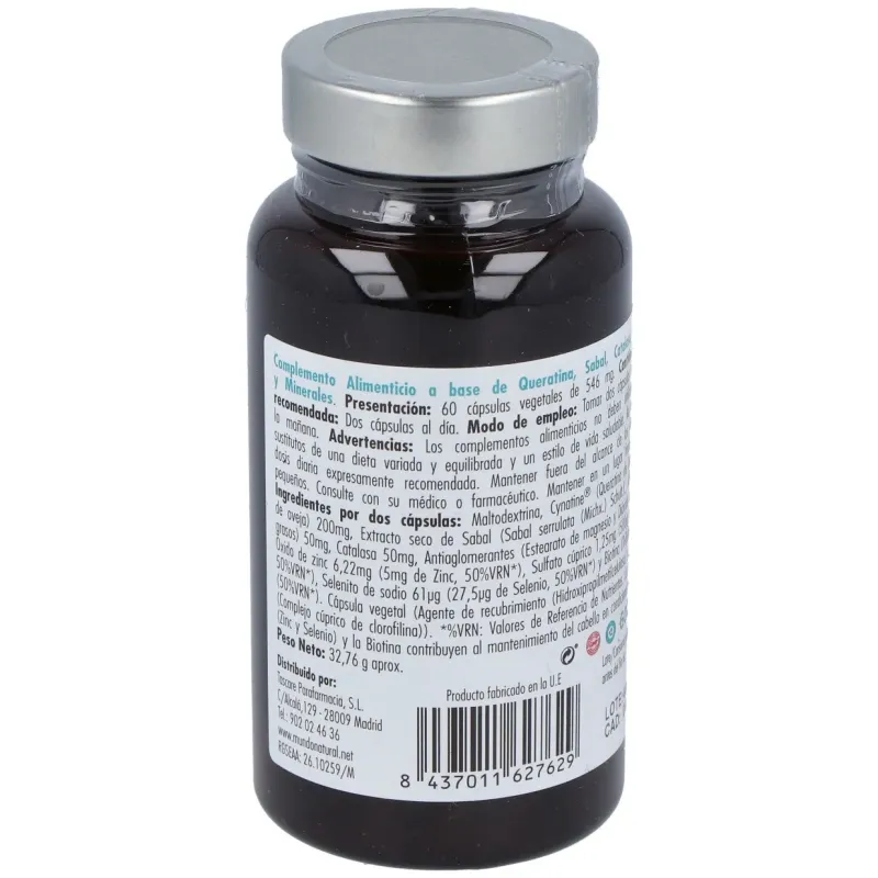 Mundo natural enervital capilar 60 caps | Farmacia Barata