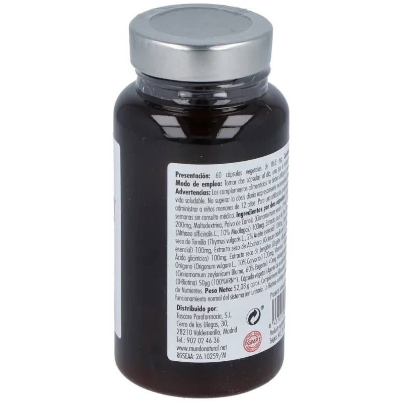 Mundonatural neumosan 60caps | Farmacia Barata