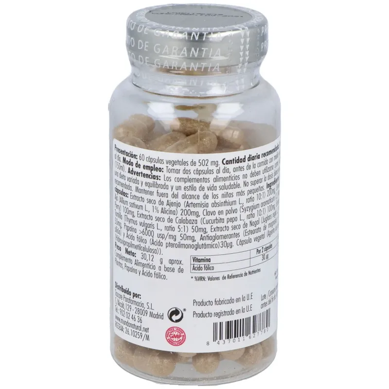 Mundonatural parasifin 60caps | Farmacia Barata