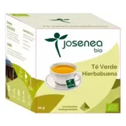 Josenea té verde hierbabuena bio 10 pirámides en sobre | Farmacia Barata Josenea té verde hierbabuena bio 10 pirámides en sobre | Farmacia Barata